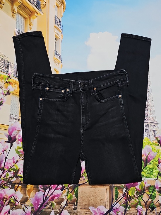 rag & bone Denim - Rag & Bone Skinny High Waist Black Jeans Size 28